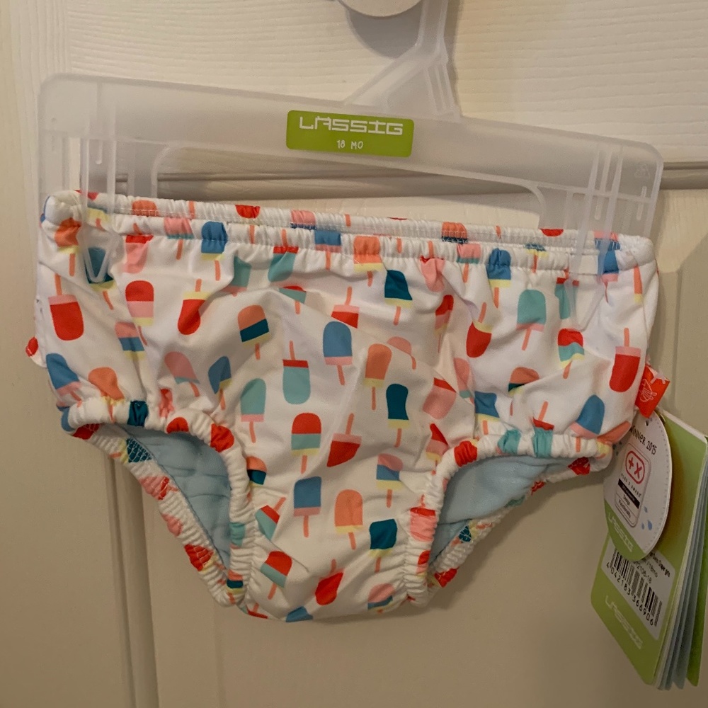Lassig popsicle print swim diaper NWT
